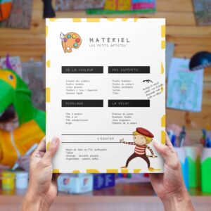 Liste de matériel - Arts plastiques