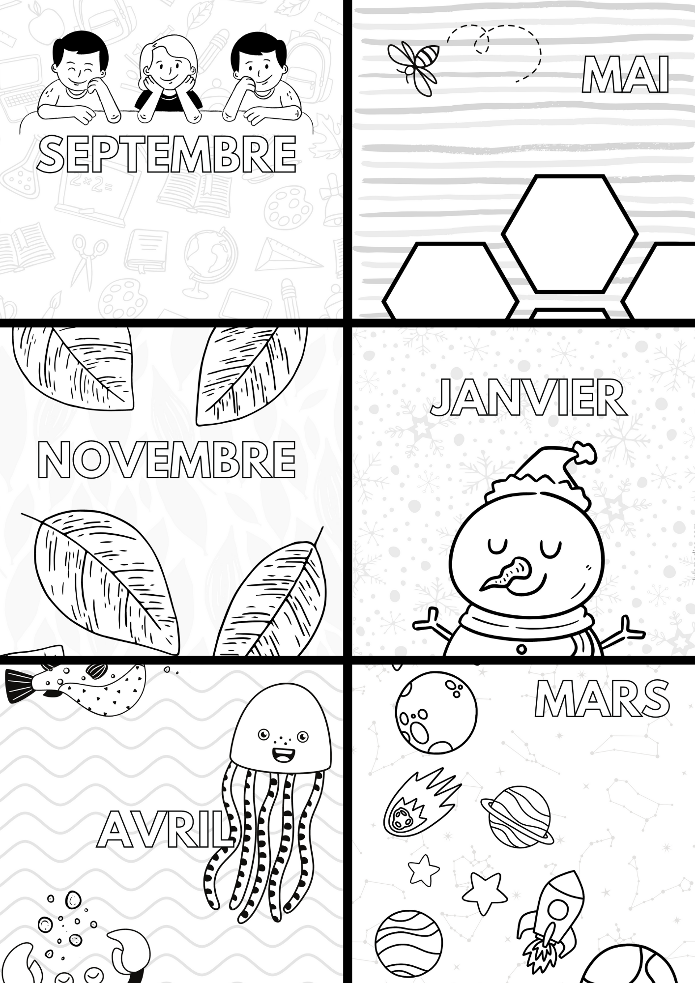 Cahier De Coloriage à Imprimer Maternelle Pdf Cahier de vie – Maternelle – Les mois de l'année – Lula Médias